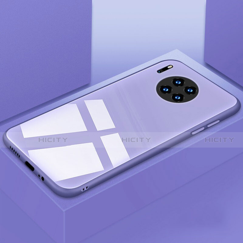 Silikon Schutzhülle Rahmen Tasche Hülle Spiegel T03 für Huawei Mate 30 Violett