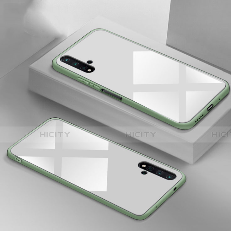 Silikon Schutzhülle Rahmen Tasche Hülle Spiegel T05 für Huawei Nova 5T Weiß