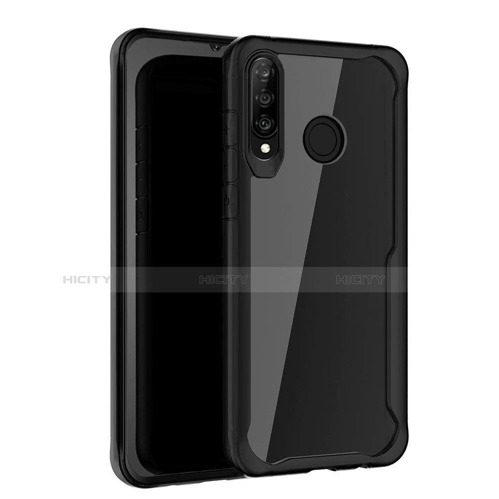 Silikon Schutzhülle Rahmen Tasche Hülle Spiegel Z01 für Huawei Nova 4e Schwarz Plus