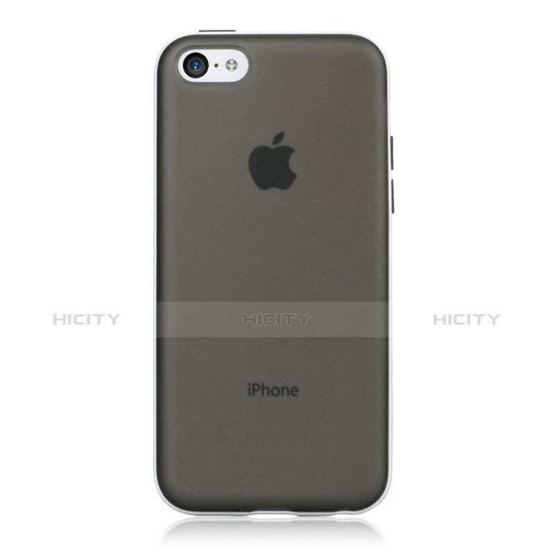 Silikon Schutzhülle Transparent Tasche Matt für Apple iPhone 5C Grau Plus