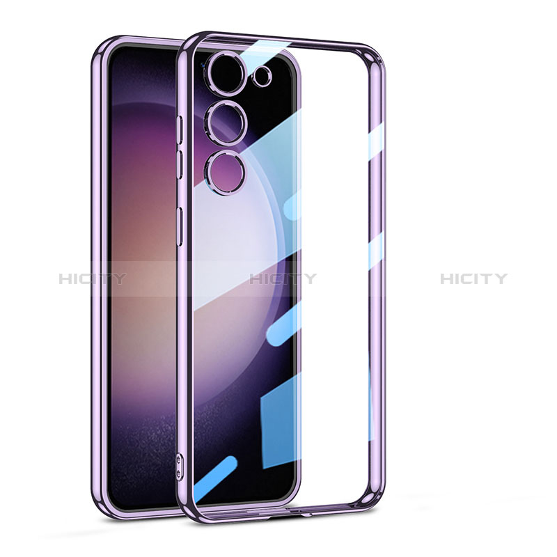 Silikon Schutzhülle Ultra Dünn Flexible Tasche Durchsichtig Transparent AC1 für Samsung Galaxy S21 5G Violett