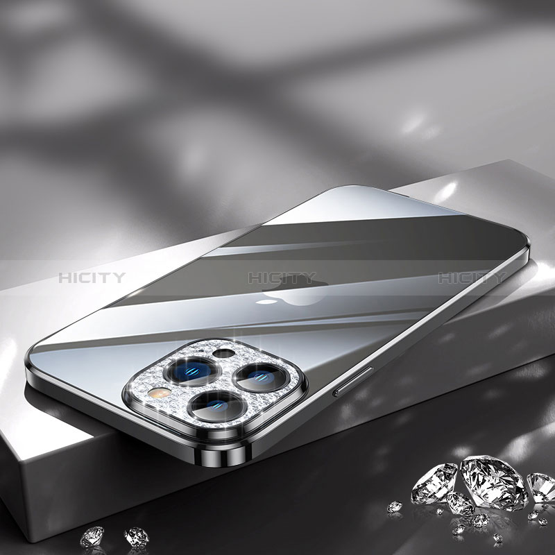 Silikon Schutzhülle Ultra Dünn Flexible Tasche Durchsichtig Transparent Bling-Bling LD2 für Apple iPhone 13 Pro Max