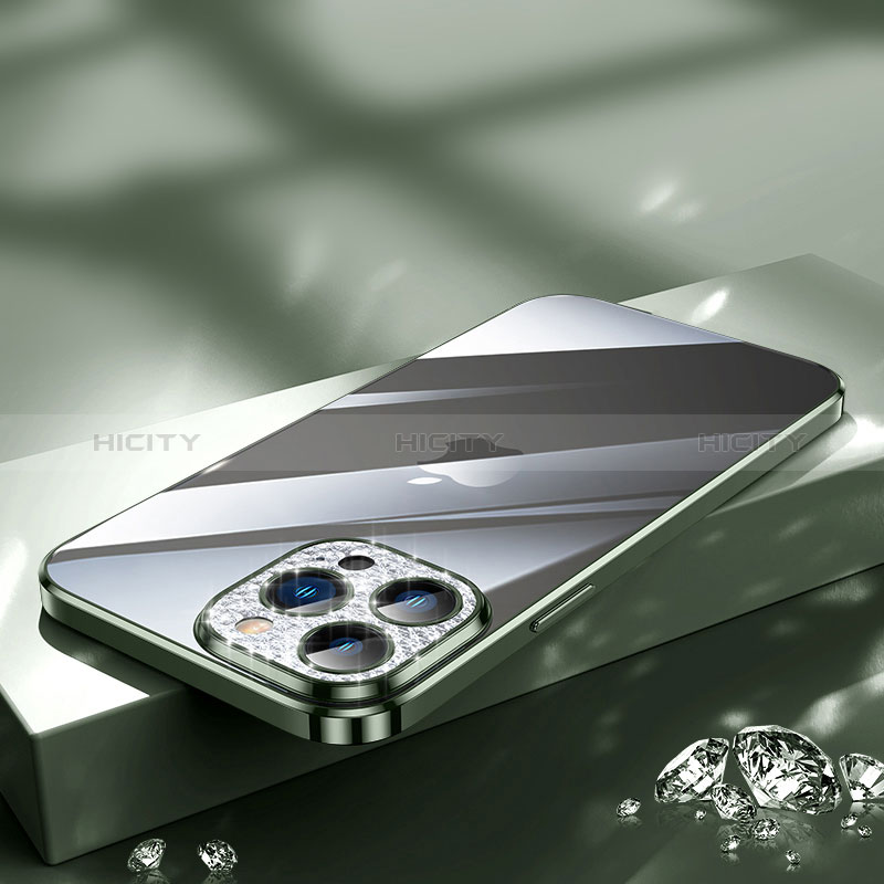Silikon Schutzhülle Ultra Dünn Flexible Tasche Durchsichtig Transparent Bling-Bling LD2 für Apple iPhone 13 Pro Max