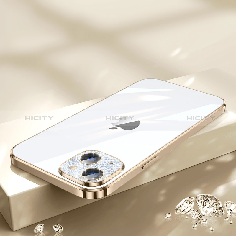 Silikon Schutzhülle Ultra Dünn Flexible Tasche Durchsichtig Transparent Bling-Bling LD2 für Apple iPhone 14 Plus