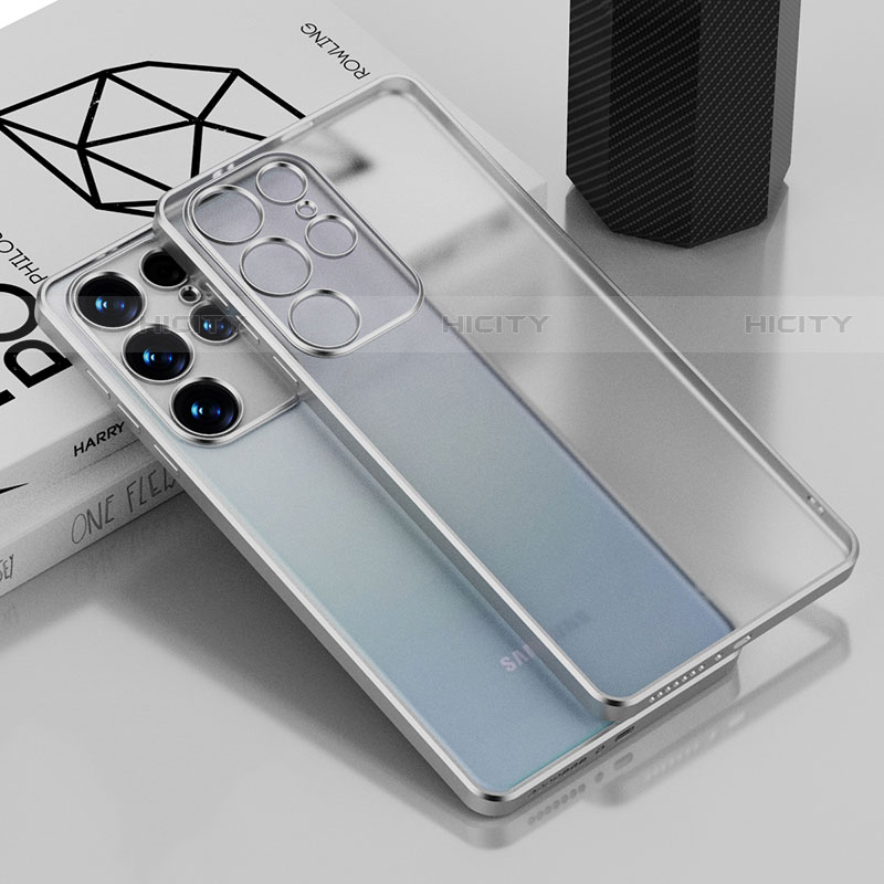 Silikon Schutzhülle Ultra Dünn Flexible Tasche Durchsichtig Transparent C02 für Samsung Galaxy S21 Ultra 5G groß