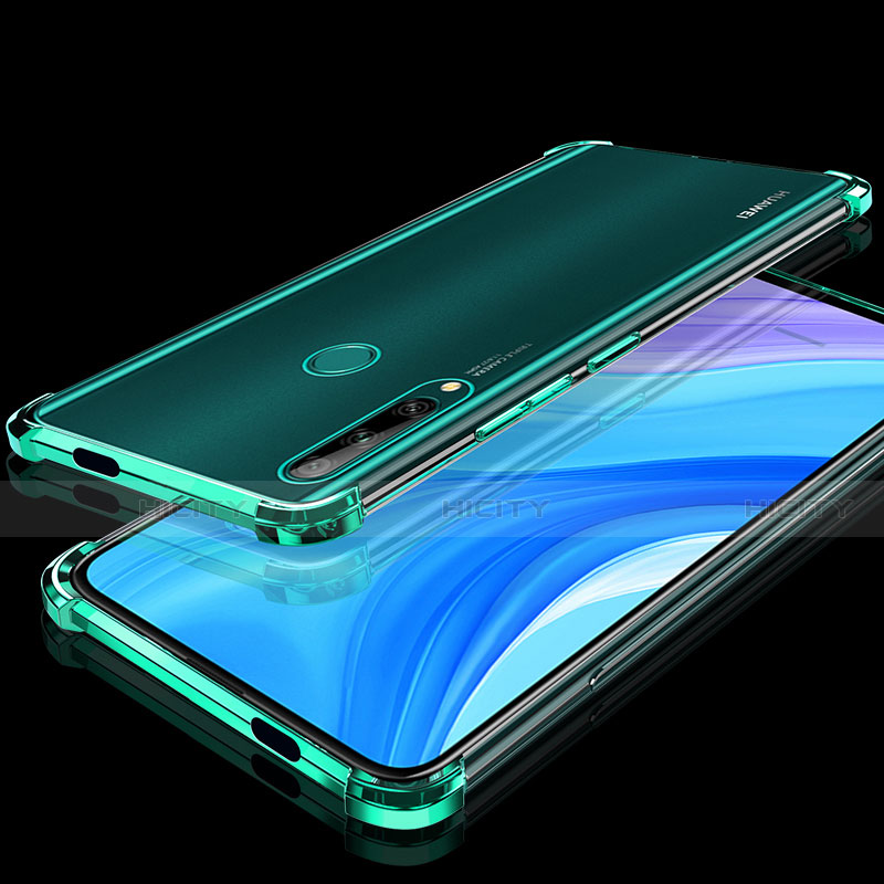 Silikon Schutzhülle Ultra Dünn Flexible Tasche Durchsichtig Transparent H01 für Huawei Enjoy 10 Plus Grün