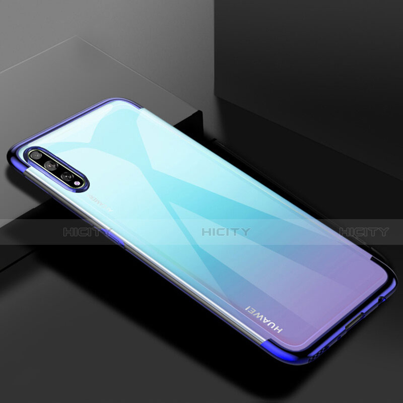 Silikon Schutzhülle Ultra Dünn Flexible Tasche Durchsichtig Transparent H01 für Huawei Enjoy 10S Blau Plus