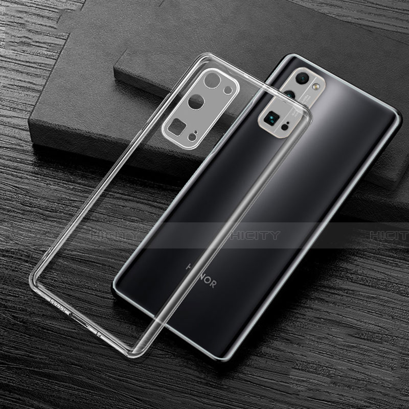 Silikon Schutzhülle Ultra Dünn Flexible Tasche Durchsichtig Transparent H01 für Huawei Honor 30 Pro groß