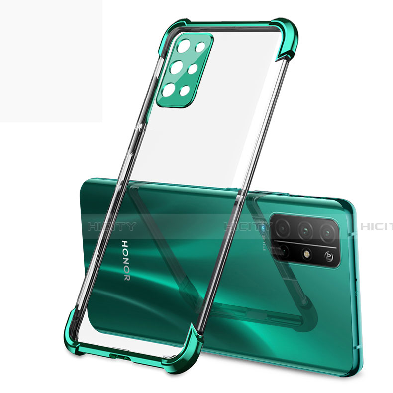 Silikon Schutzhülle Ultra Dünn Flexible Tasche Durchsichtig Transparent H01 für Huawei Honor 30S Grün Plus