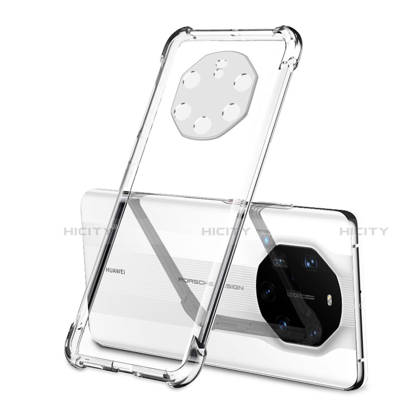 Silikon Schutzhülle Ultra Dünn Flexible Tasche Durchsichtig Transparent H01 für Huawei Mate 40 RS groß