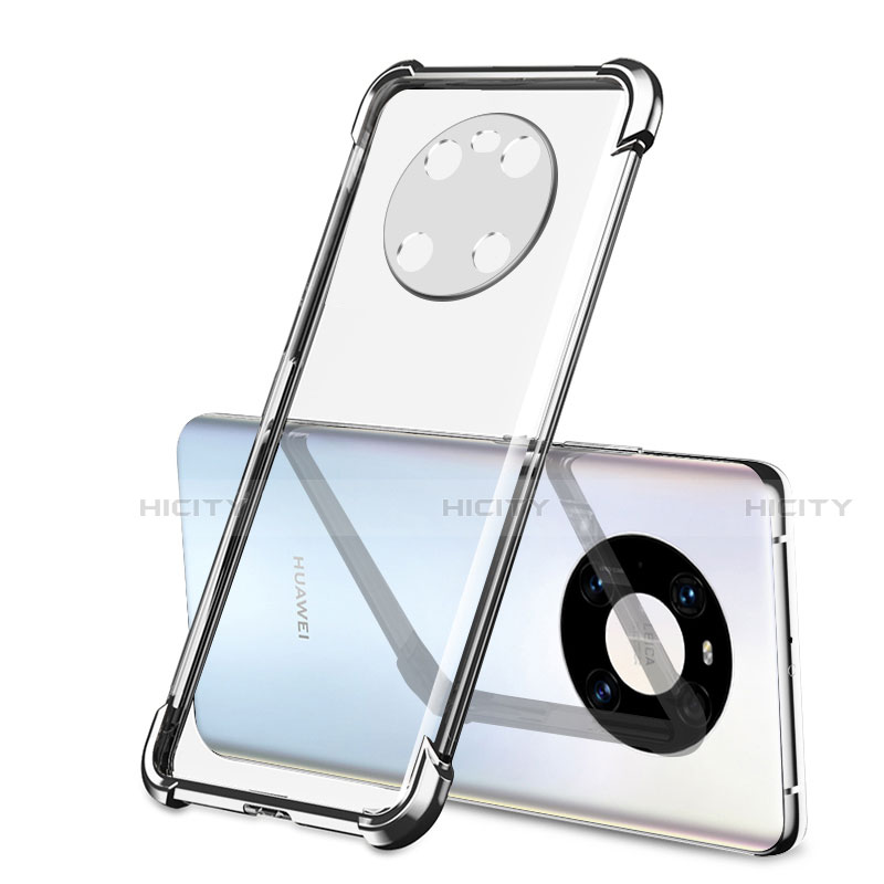 Silikon Schutzhülle Ultra Dünn Flexible Tasche Durchsichtig Transparent H01 für Huawei Mate 40 Silber