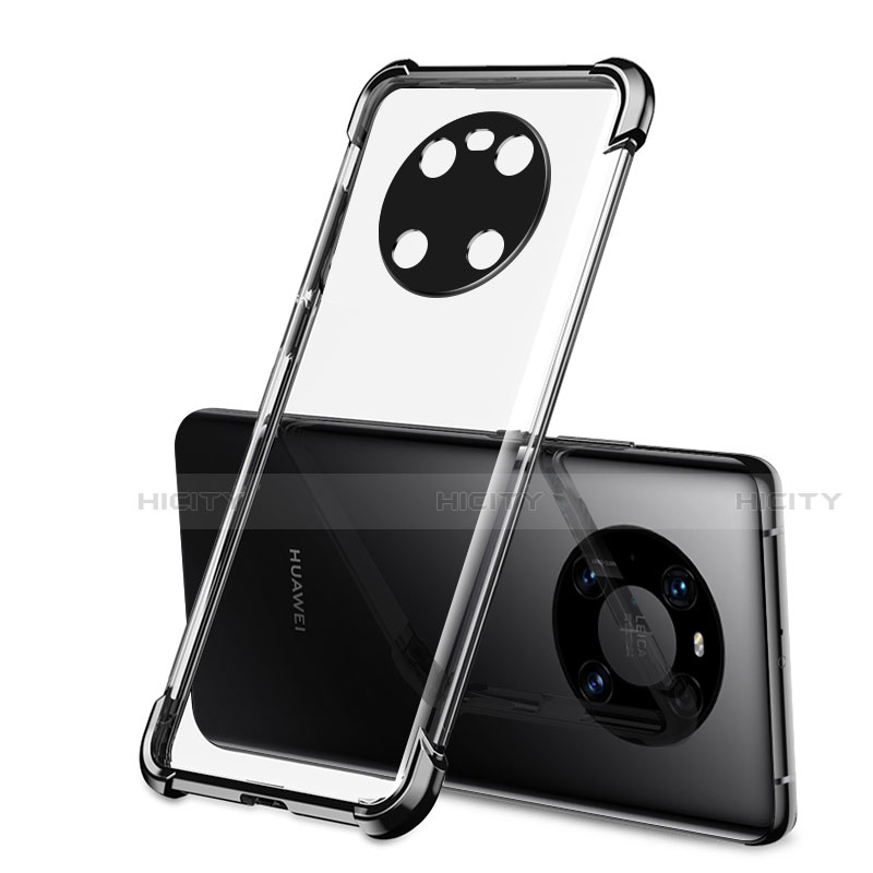 Silikon Schutzhülle Ultra Dünn Flexible Tasche Durchsichtig Transparent H01 für Huawei Mate 40E 5G Schwarz Plus