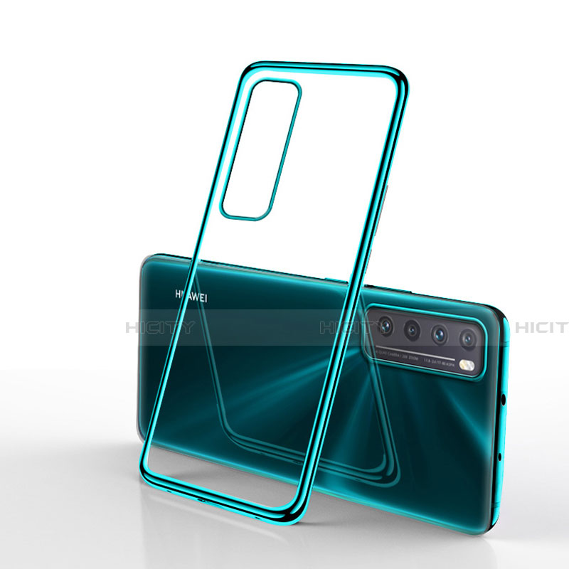 Silikon Schutzhülle Ultra Dünn Flexible Tasche Durchsichtig Transparent H01 für Huawei Nova 7 5G Grün Plus