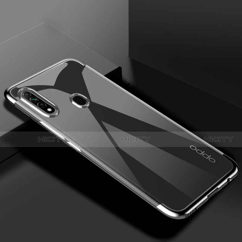 Silikon Schutzhülle Ultra Dünn Flexible Tasche Durchsichtig Transparent H01 für Oppo A31 Silber