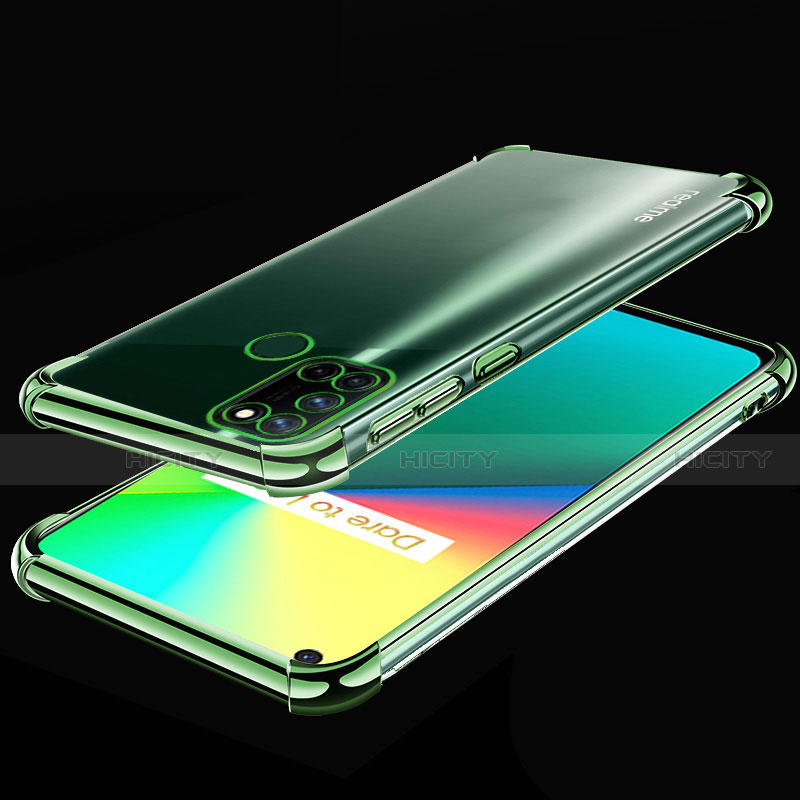 Silikon Schutzhülle Ultra Dünn Flexible Tasche Durchsichtig Transparent H01 für Realme 7i Grün