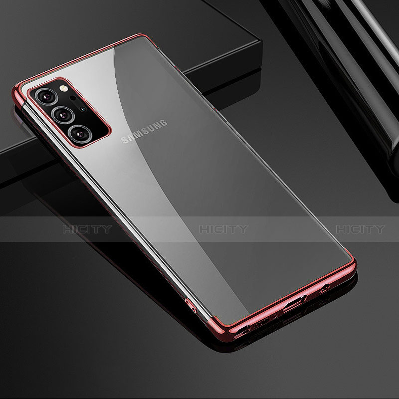 Silikon Schutzhülle Ultra Dünn Flexible Tasche Durchsichtig Transparent H01 für Samsung Galaxy Note 20 Ultra 5G Rosegold Plus