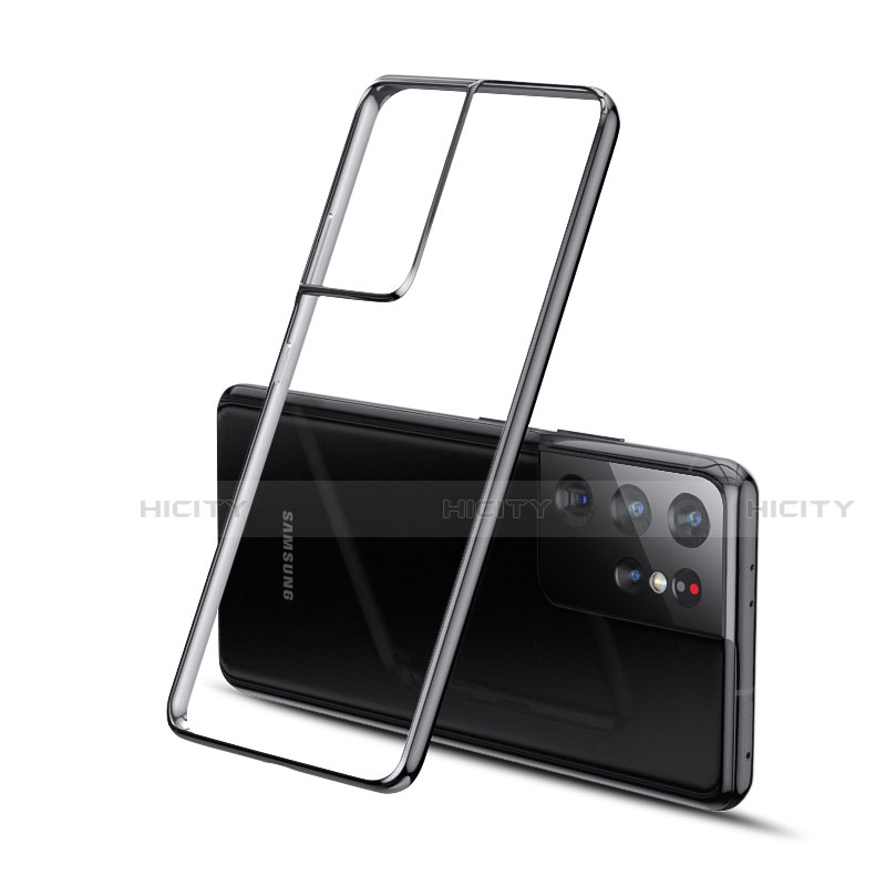 Silikon Schutzhülle Ultra Dünn Flexible Tasche Durchsichtig Transparent H01 für Samsung Galaxy S21 Ultra 5G groß