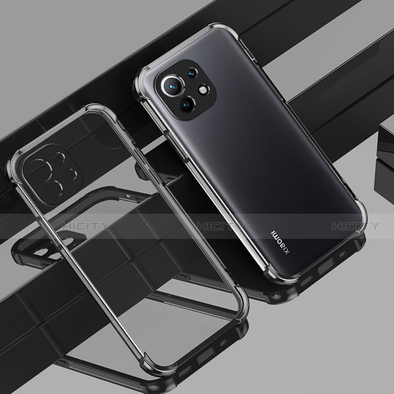 Silikon Schutzhülle Ultra Dünn Flexible Tasche Durchsichtig Transparent H01 für Xiaomi Mi 11 5G groß