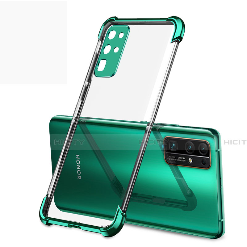 Silikon Schutzhülle Ultra Dünn Flexible Tasche Durchsichtig Transparent H02 für Huawei Honor 30 Grün Plus