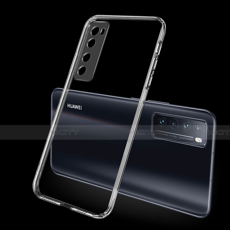 Silikon Schutzhülle Ultra Dünn Flexible Tasche Durchsichtig Transparent H02 für Huawei Nova 7 5G groß