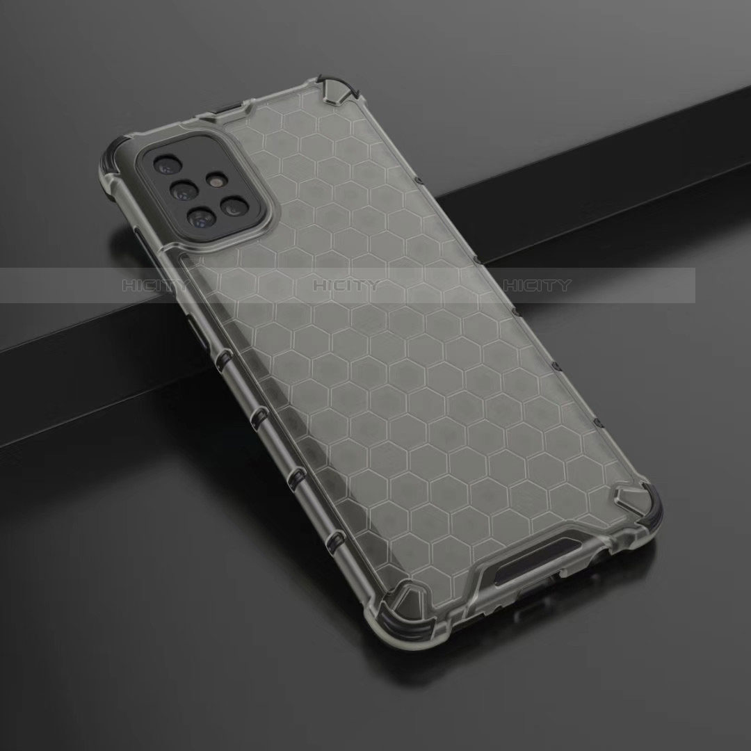 Silikon Schutzhülle Ultra Dünn Flexible Tasche Durchsichtig Transparent H02 für Samsung Galaxy A71 5G Schwarz Plus