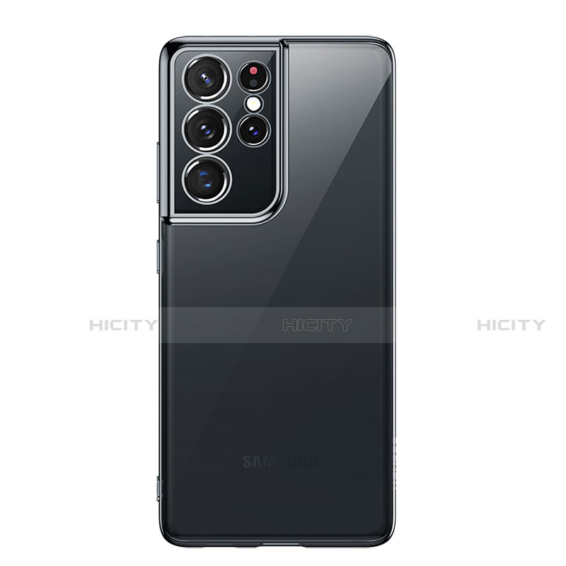 Silikon Schutzhülle Ultra Dünn Flexible Tasche Durchsichtig Transparent H02 für Samsung Galaxy S21 Ultra 5G groß