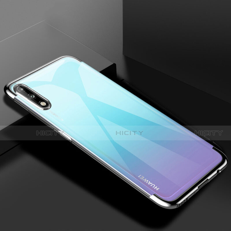 Silikon Schutzhülle Ultra Dünn Flexible Tasche Durchsichtig Transparent H03 für Huawei Enjoy 10 Silber Plus