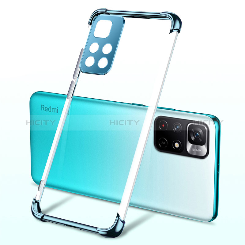 Silikon Schutzhülle Ultra Dünn Flexible Tasche Durchsichtig Transparent H03 für Xiaomi Redmi Note 11S 5G Blau Plus