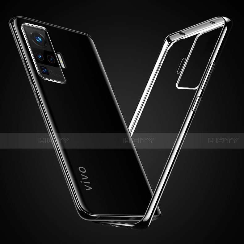 Silikon Schutzhülle Ultra Dünn Flexible Tasche Durchsichtig Transparent H04 für Vivo X50 Pro 5G groß