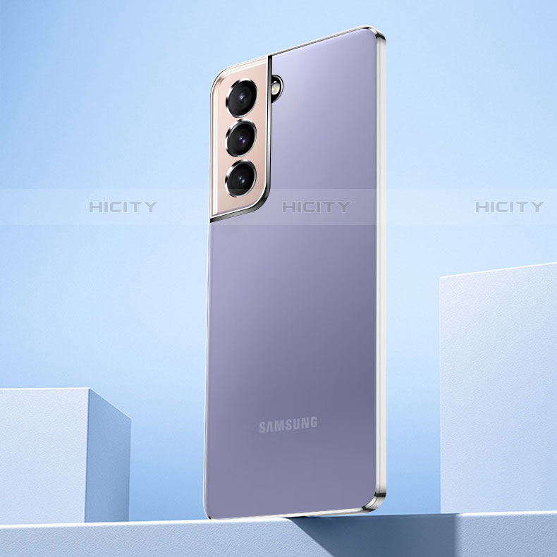Silikon Schutzhülle Ultra Dünn Flexible Tasche Durchsichtig Transparent H07 für Samsung Galaxy S21 FE 5G Silber