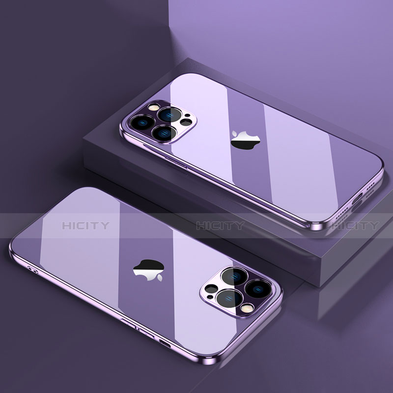 Silikon Schutzhülle Ultra Dünn Flexible Tasche Durchsichtig Transparent H08 für Apple iPhone 14 Pro Max