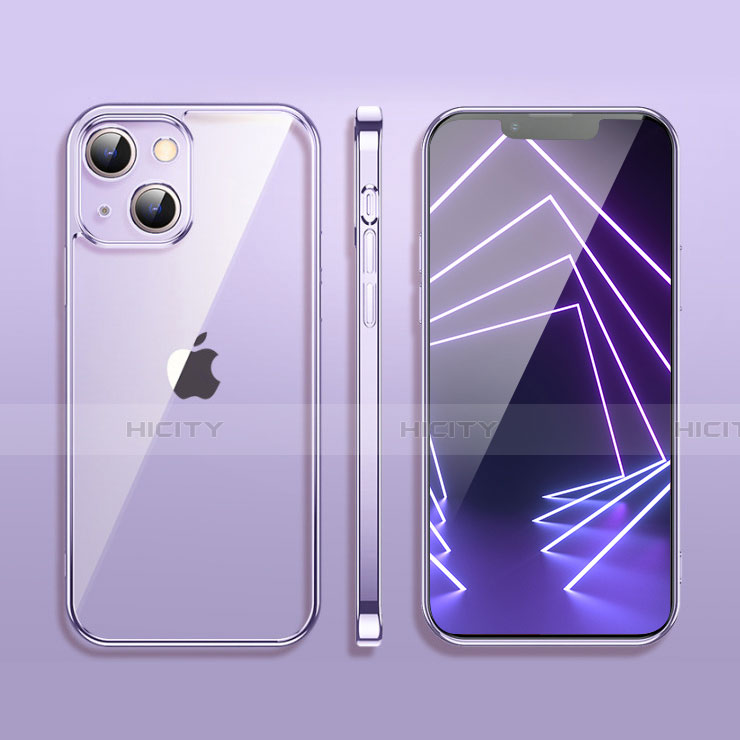 Silikon Schutzhülle Ultra Dünn Flexible Tasche Durchsichtig Transparent H09 für Apple iPhone 13 Mini Violett