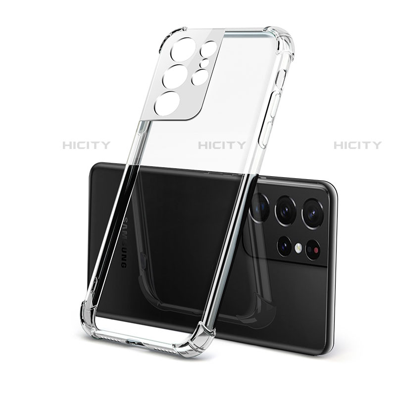 Silikon Schutzhülle Ultra Dünn Flexible Tasche Durchsichtig Transparent H09 für Samsung Galaxy S21 Ultra 5G