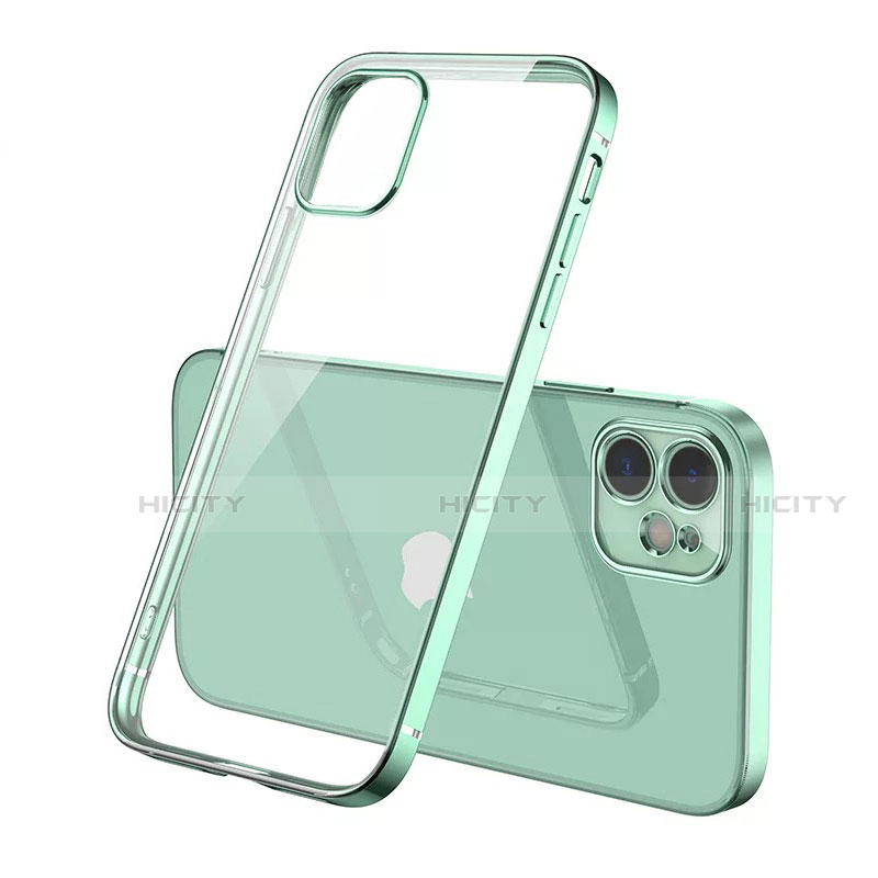 Silikon Schutzhülle Ultra Dünn Flexible Tasche Durchsichtig Transparent N01 für Apple iPhone 12 Minzgrün Plus