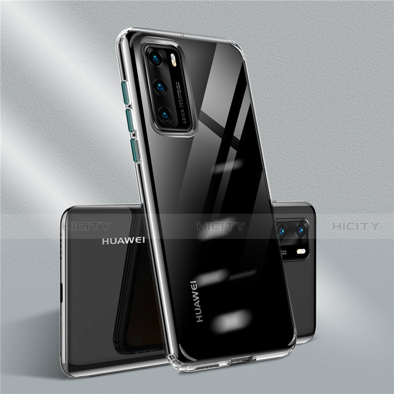 Silikon Schutzhülle Ultra Dünn Flexible Tasche Durchsichtig Transparent N01 für Huawei P40 groß
