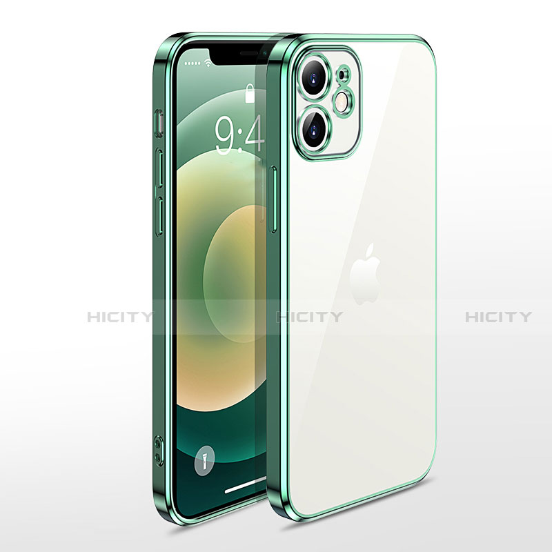 Silikon Schutzhülle Ultra Dünn Flexible Tasche Durchsichtig Transparent N04 für Apple iPhone 12 Mini Grün Plus