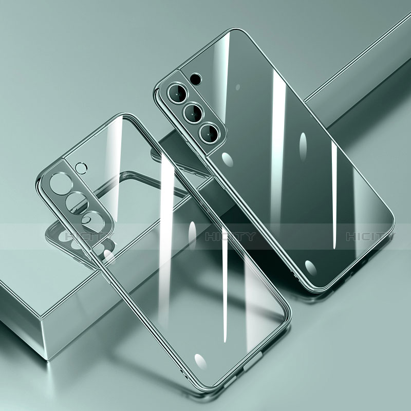 Silikon Schutzhülle Ultra Dünn Flexible Tasche Durchsichtig Transparent R01 für Samsung Galaxy S21 5G Grün