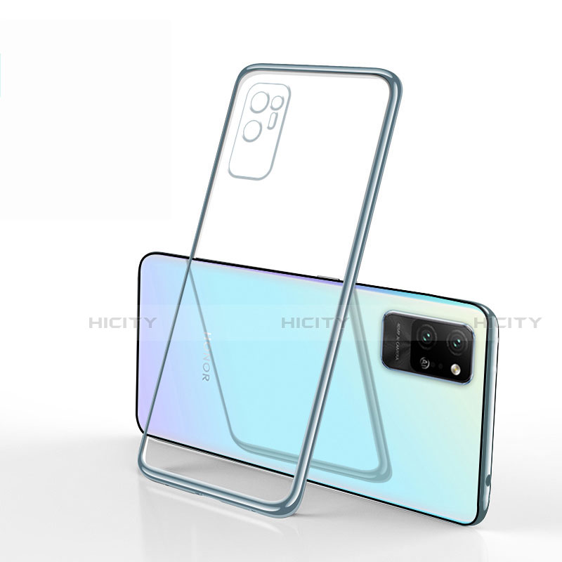 Silikon Schutzhülle Ultra Dünn Flexible Tasche Durchsichtig Transparent S01 für Huawei Honor Play4 Pro 5G Silber