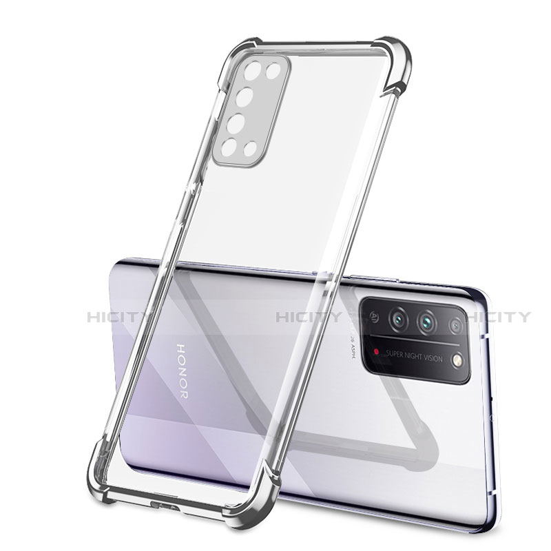 Silikon Schutzhülle Ultra Dünn Flexible Tasche Durchsichtig Transparent S01 für Huawei Honor X10 5G groß