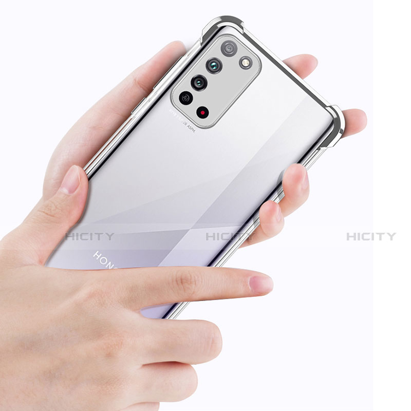 Silikon Schutzhülle Ultra Dünn Flexible Tasche Durchsichtig Transparent S01 für Huawei Honor X10 5G groß