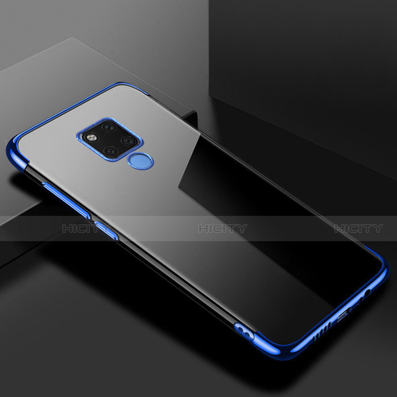 Silikon Schutzhülle Ultra Dünn Flexible Tasche Durchsichtig Transparent S01 für Huawei Mate 20 X 5G Blau Plus