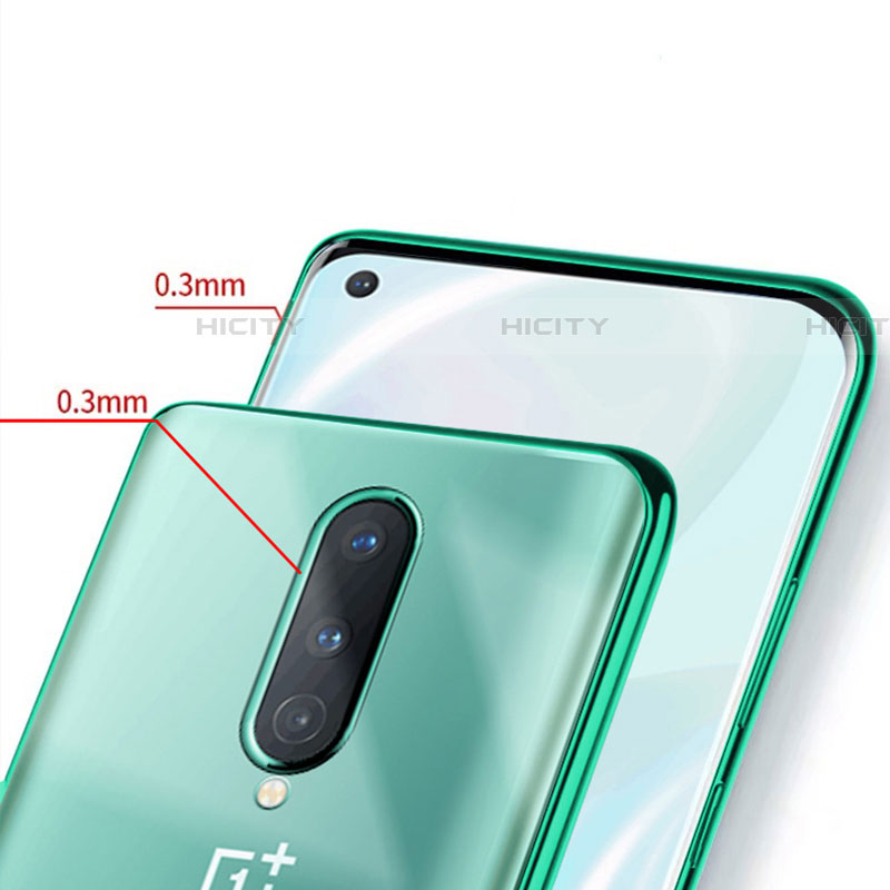 Silikon Schutzhülle Ultra Dünn Flexible Tasche Durchsichtig Transparent S01 für OnePlus 8 groß