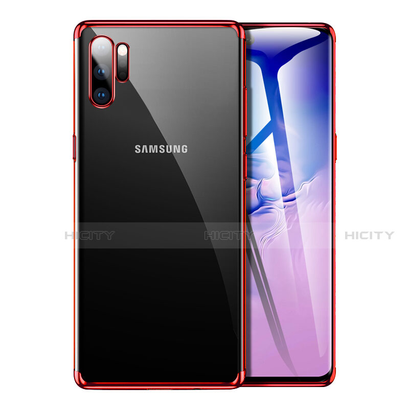 Silikon Schutzhülle Ultra Dünn Flexible Tasche Durchsichtig Transparent S01 für Samsung Galaxy Note 10 Plus groß
