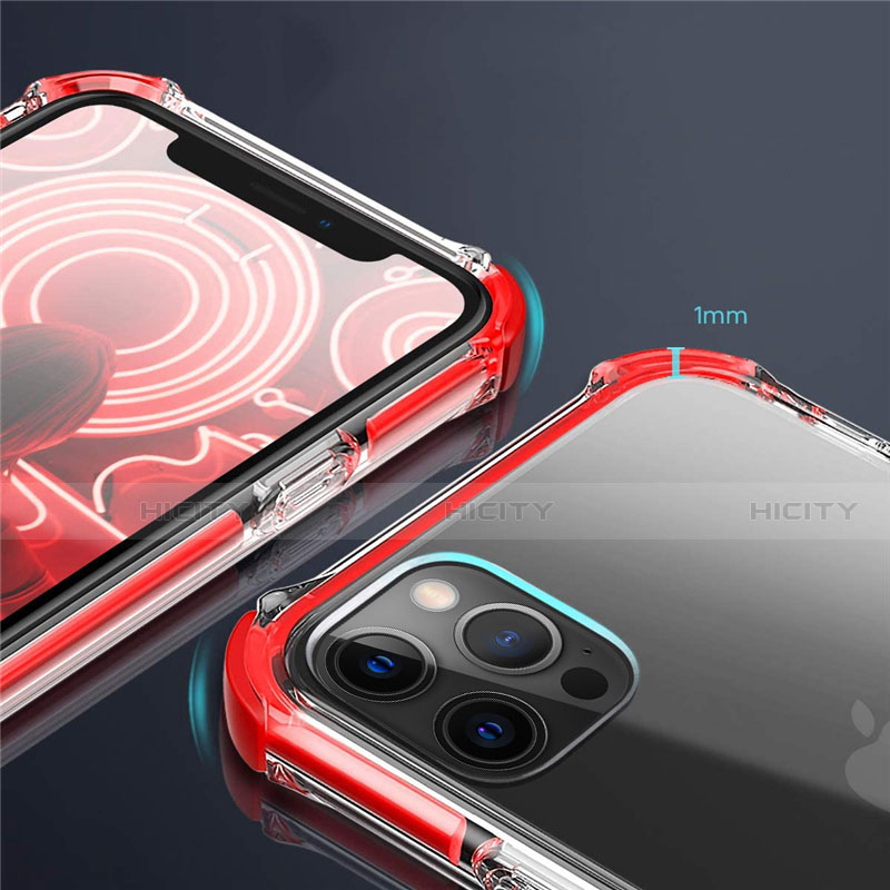 Silikon Schutzhülle Ultra Dünn Flexible Tasche Durchsichtig Transparent S02 für Apple iPhone 12 Pro Max groß