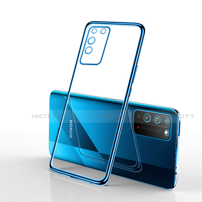 Silikon Schutzhülle Ultra Dünn Flexible Tasche Durchsichtig Transparent S02 für Huawei Honor X10 5G