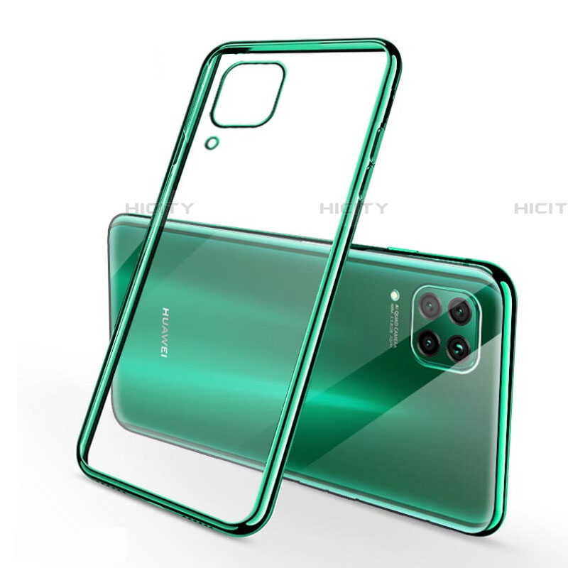 Silikon Schutzhülle Ultra Dünn Flexible Tasche Durchsichtig Transparent S02 für Huawei P40 Lite Grün