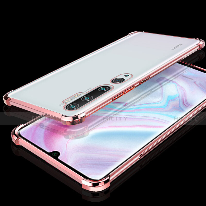 Silikon Schutzhülle Ultra Dünn Flexible Tasche Durchsichtig Transparent S02 für Xiaomi Mi Note 10 groß