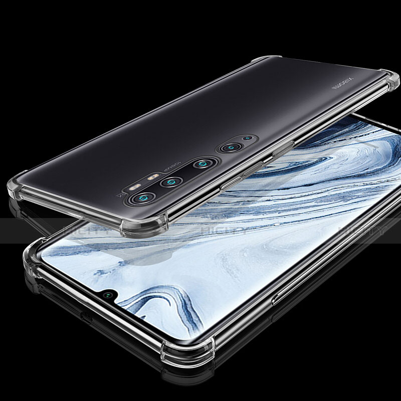 Silikon Schutzhülle Ultra Dünn Flexible Tasche Durchsichtig Transparent S02 für Xiaomi Mi Note 10 groß