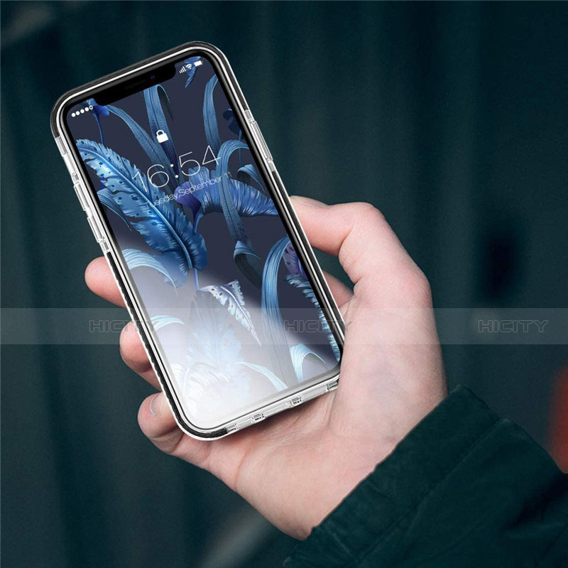 Silikon Schutzhülle Ultra Dünn Flexible Tasche Durchsichtig Transparent S03 für Apple iPhone 12 Pro Max groß