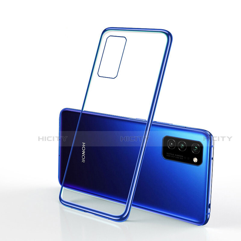 Silikon Schutzhülle Ultra Dünn Flexible Tasche Durchsichtig Transparent S03 für Huawei Honor V30 Pro 5G Blau Plus